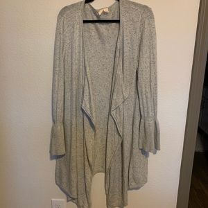 Anthropologie speckled gray bell sleeve cardigan